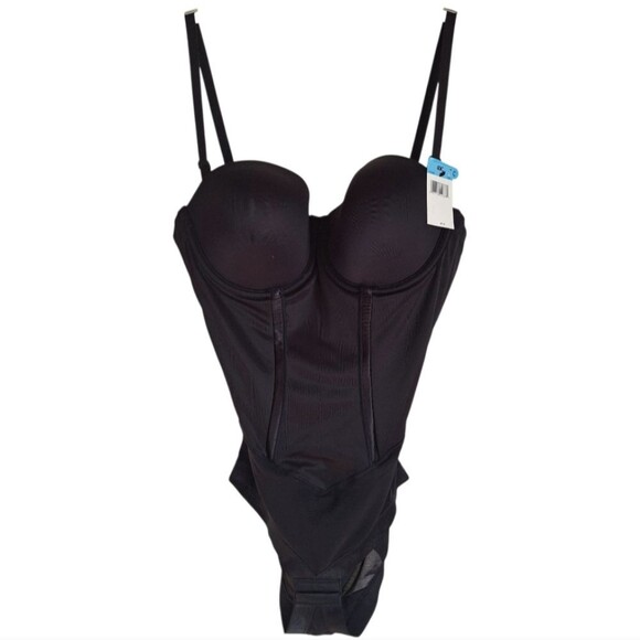 🎁Maidenform Ultra-Firm Convertible Body Shaper w/Builtin Underwire Bra Blk40C - Picture 3 of 7